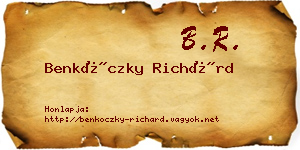 Benkóczky Richárd névjegykártya